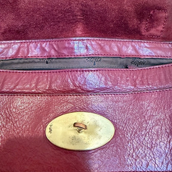 Authentic Mulberry Burgundy Leather Shoulder Bag - Picture 7 of 8